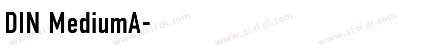 DIN MediumA字体转换
